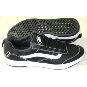 Vans Men's Zahba Leather Black White Striped Skate Shoes Various Sizes NIB